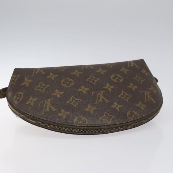 LOUIS VUITTON Monogram Trousse Demi Ronde Cosmetic Pouch M47520 LV Auth EC293 - Picture 7 of 16